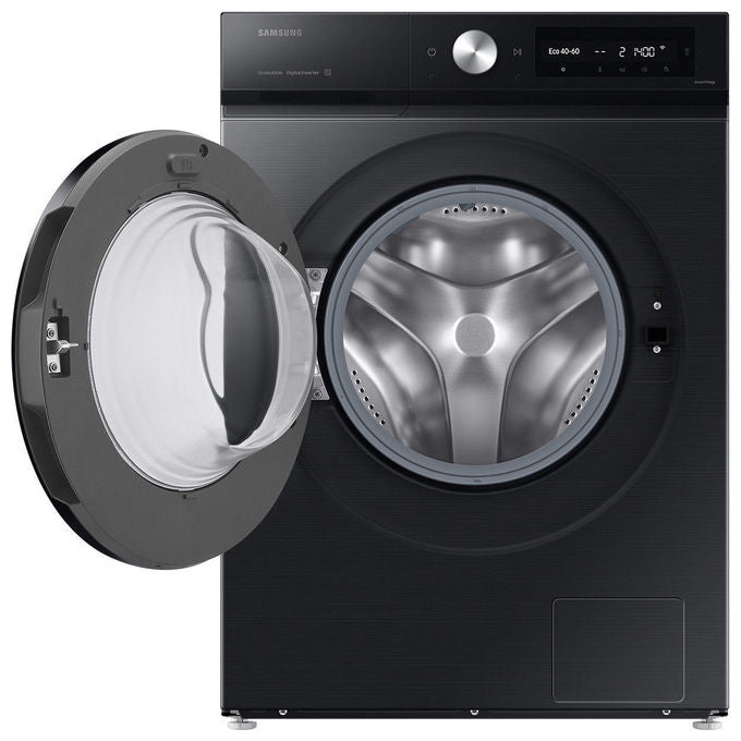 Samsung WW90DB7U94GBU3 BESPOKE AI Lavatrice Frontale 9 Kg 1400 rpm Classe A Ecodosatore Wi-Fi Vapore (85x60x63 cm) colore Nero