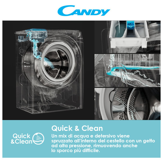 Candy RapidÓ PRO RP 6106BWMR8-S Lavatrice 10 kg 1600 Giri Caricamento Frontale Bianco