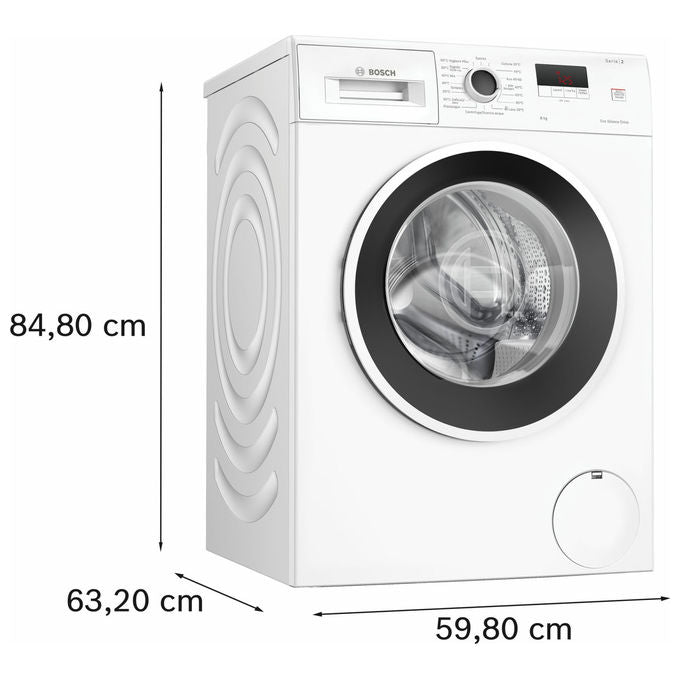 Bosch WGE03200IT Serie 2 Lavatrice a carica frontale 8 kg 1200 rpm Classe a EcoSilence Drive ActiveWater Plus SpeedPerfect Bianco