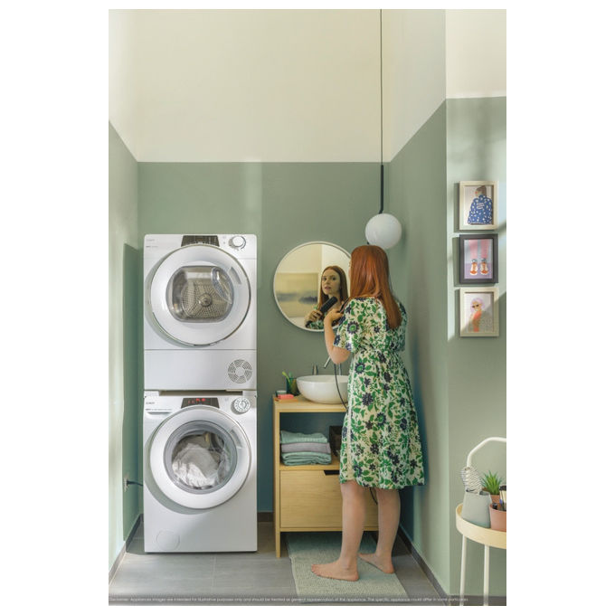 Candy RapidÓ RO41274DWMST-1-S, Lavatrice Slim Carica Frontale, 7 Kg, 1200 Giri, Classe A, Bianco