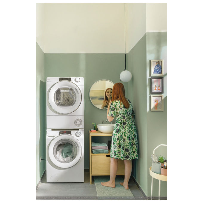 Candy RapidÓ RO41274DWMST-1-S, Lavatrice Slim Carica Frontale, 7 Kg, 1200 Giri, Classe A, Bianco