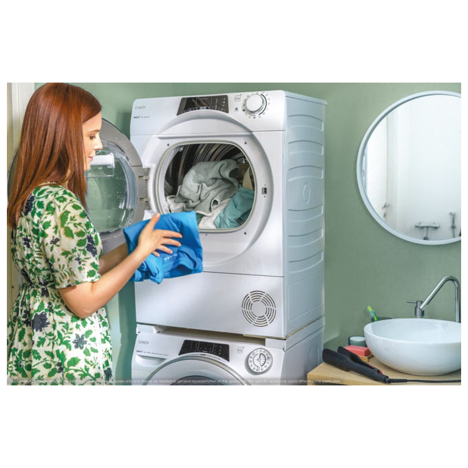 Candy RapidÓ RO41274DWMST-1-S, Lavatrice Slim Carica Frontale, 7 Kg, 1200 Giri, Classe A, Bianco
