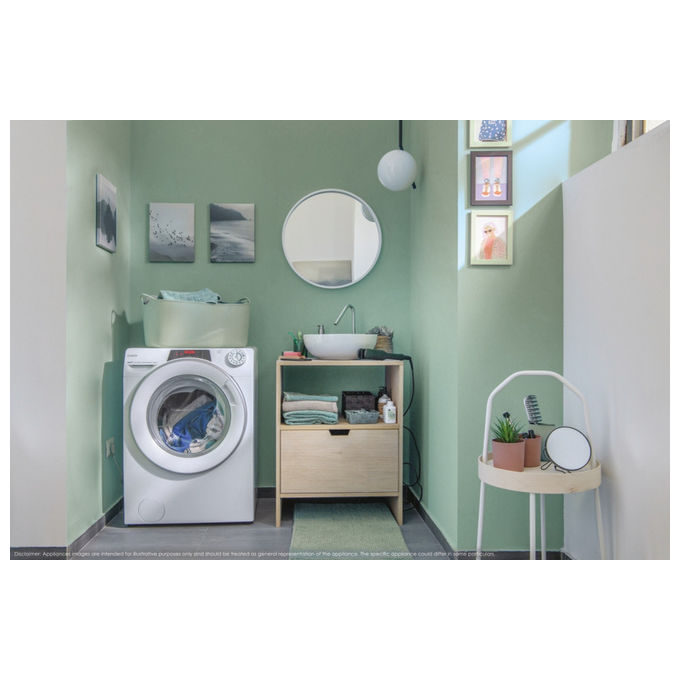 Candy RapidÓ RO41274DWMST-1-S, Lavatrice Slim Carica Frontale, 7 Kg, 1200 Giri, Classe A, Bianco