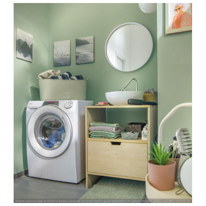 Candy RapidÓ RO41274DWMST-1-S, Lavatrice Slim Carica Frontale, 7 Kg, 1200 Giri, Classe A, Bianco