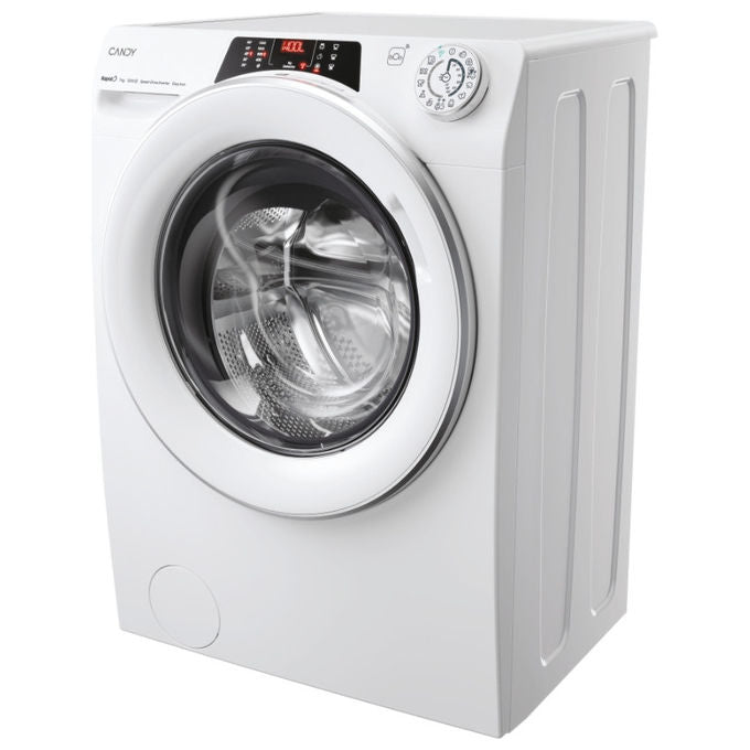 Candy RapidÓ RO41274DWMST-1-S, Lavatrice Slim Carica Frontale, 7 Kg, 1200 Giri, Classe A, Bianco