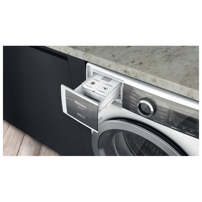 Hotpoint H8 W046WB IT Lavatrice Caricamento Frontale GentlePower Classe Energetica A Capacita' di carico 10Kg Centrifuga 1400 Giri PowerDrive Anti Macchia