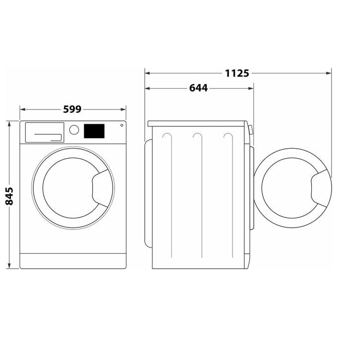 Hotpoint H8 W046WB IT Lavatrice Caricamento Frontale GentlePower Classe Energetica A Capacita' di carico 10Kg Centrifuga 1400 Giri PowerDrive Anti Macchia