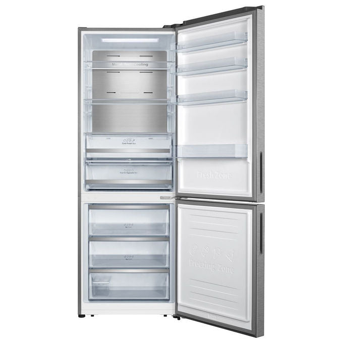 Hisense RB645N4BIE Frigorifero Combinato 495 L 200 cm Classe E 39 dB Total No Frost Multi Airflow Inverter colore Acciaio Inox