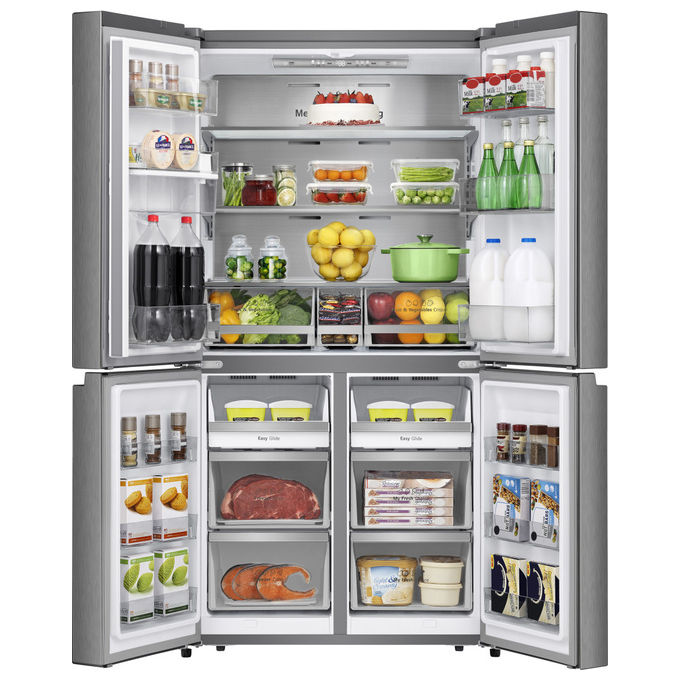 Hisense RQ758N4SWSE Frigorifero Americano 4 Porte 606 L 178 cm Classe E 37 dB Total No Frost WiFi (178x91x72 cm) colore Inox