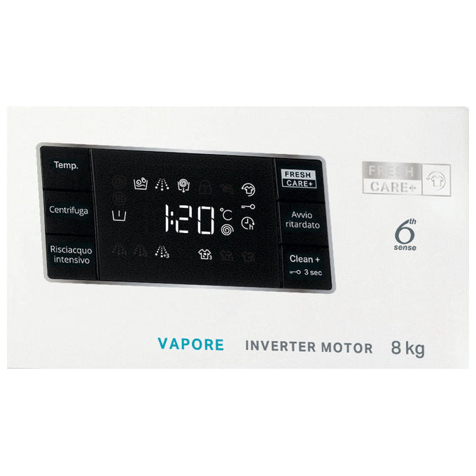Whirlpool FFB 846 SV IT Lavatrice Caricamento Frontale 6° SENSO Steam Refresh Classe energetica A Capacita' di carico 8 Kg Centrifuga 1400 giri Inverter