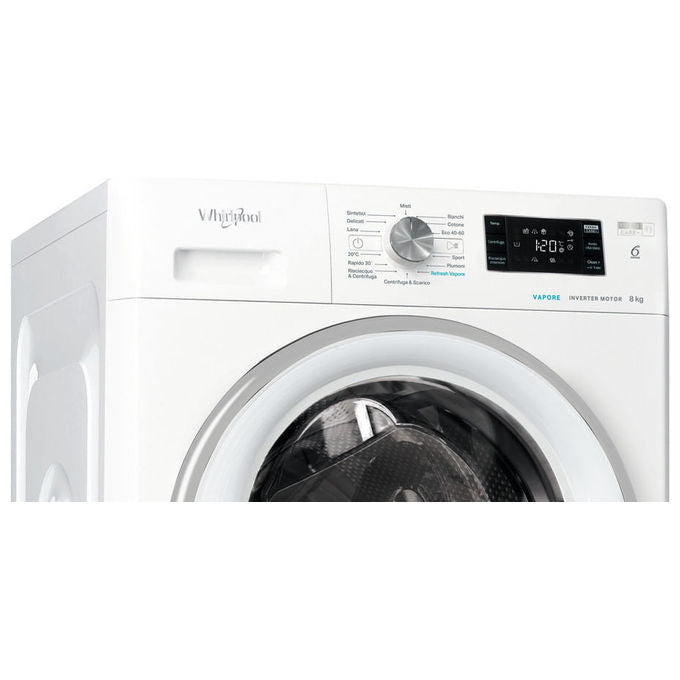 Whirlpool FFB 846 SV IT Lavatrice Caricamento Frontale 6° SENSO Steam Refresh Classe energetica A Capacita' di carico 8 Kg Centrifuga 1400 giri Inverter