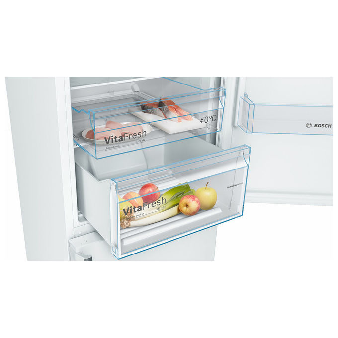 Bosch KGN39VWEQ Serie 4 Frigorifero Combinato 368 L 203 cm Classe E 39 dB Total No Frost Multi Airflow colore Bianco