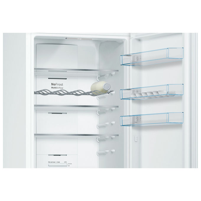 Bosch KGN39VWEQ Serie 4 Frigorifero Combinato 368 L 203 cm Classe E 39 dB Total No Frost Multi Airflow colore Bianco