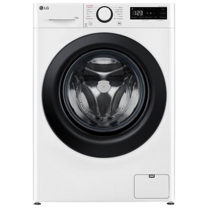 LG AI DD F4R3013NSWB Lavatrice Classe A -10% Carica Frontale Serie R3 Lavatrice 13kg 1400 giri AIWash Lavaggio a vapore Motore Direct Drive Smart Diagnosis Libera installazione Bianca
