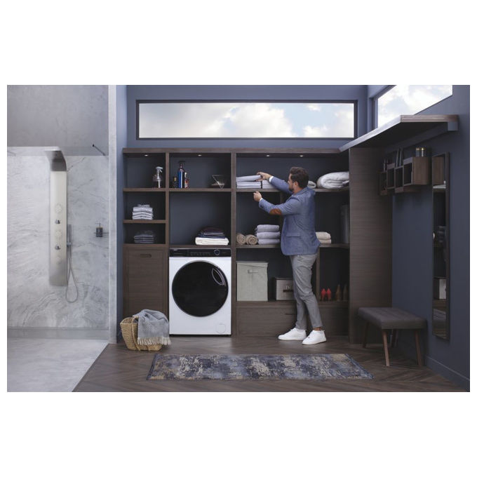 Haier HW150-BP14986EIT SuperDrum Serie 7 Lavatrice Carica Frontale 15 Kg 1400 rpm Classe A Motore Inverter Vapore (98x70x63 cm) colore Bianco