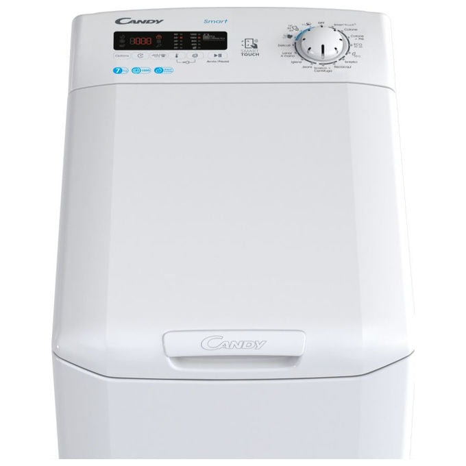 Candy Smart CST 272D3-1-11 Lavatrice a carica dall'alto 7Kg 1200 giri Classe C 16 programmi Sensore Kilo detector 41x60x86 Bianco