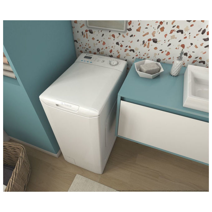 Candy Smart CST 272D3-1-11 Lavatrice a carica dall'alto 7Kg 1200 giri Classe C 16 programmi Sensore Kilo detector 41x60x86 Bianco