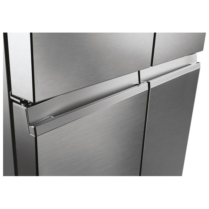 Haier HCW58F18EWMP Cube 83 Frigorifero Americano 507 L 178 cm Classe E 38 dB No Frost Wi-Fi Dispenser Acqua colore Platino Inox