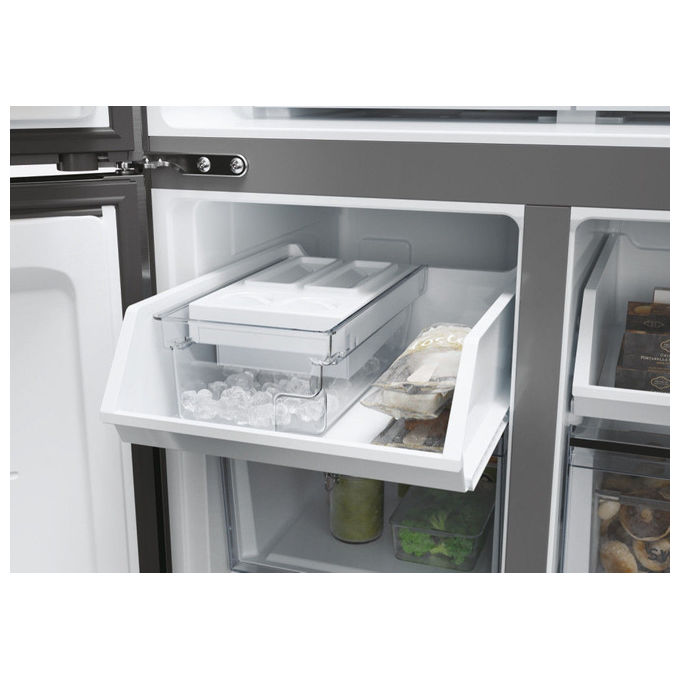 Haier HCW58F18EWMP Cube 83 Frigorifero Americano 507 L 178 cm Classe E 38 dB No Frost Wi-Fi Dispenser Acqua colore Platino Inox