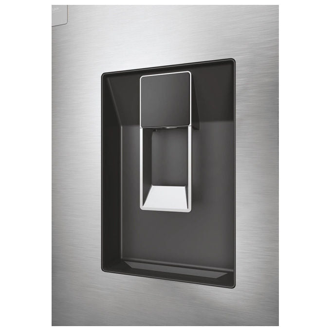 Haier HCW58F18EWMP Cube 83 Frigorifero Americano 507 L 178 cm Classe E 38 dB No Frost Wi-Fi Dispenser Acqua colore Platino Inox