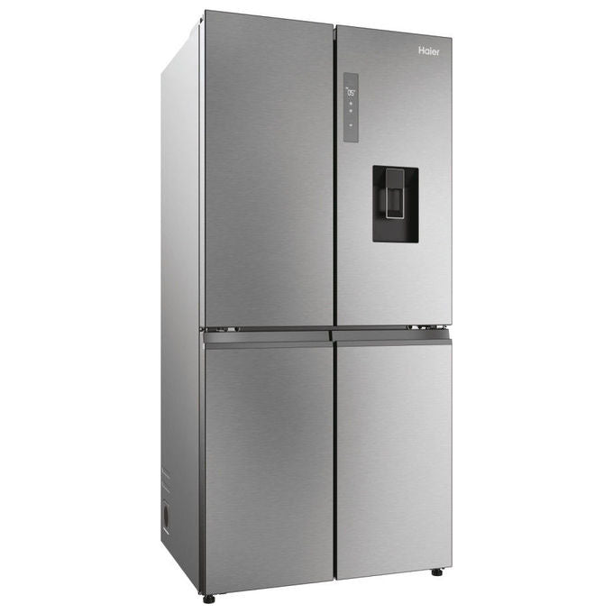 Haier HCW58F18EWMP Cube 83 Frigorifero Americano 507 L 178 cm Classe E 38 dB No Frost Wi-Fi Dispenser Acqua colore Platino Inox
