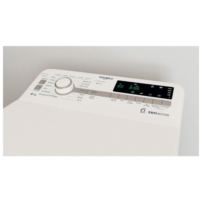Whirlpool ZEN TDLR 6252BS IT Lavatrice Caricamento dall'Alto 6Kg 1200 Giri-min Classe Energetica B Bianco