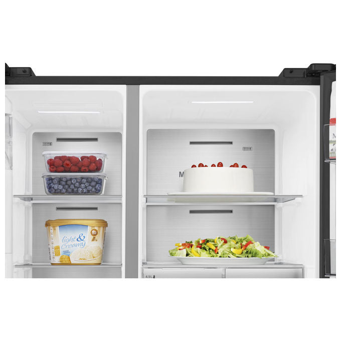 Hisense RS818N4TFE Frigorifero Americano Side by Side 632 L 179 cm Classe E 38 dB No Frost WiFi Dispenser Acqua e Ghiaccio colore Nero