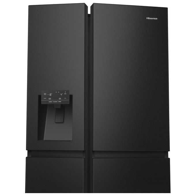 Hisense RS818N4TFE Frigorifero Americano Side by Side 632 L 179 cm Classe E 38 dB No Frost WiFi Dispenser Acqua e Ghiaccio colore Nero
