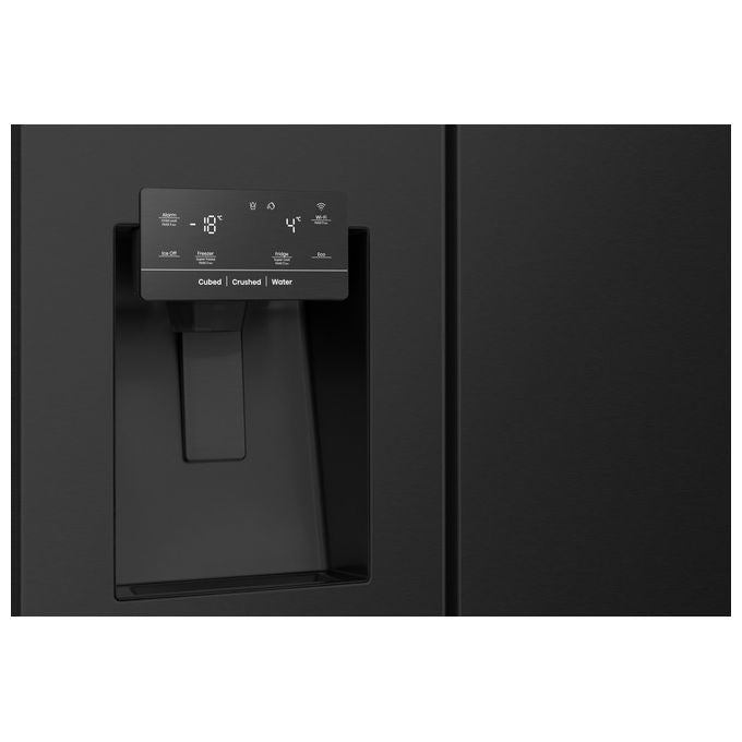 Hisense RS818N4TFE Frigorifero Americano Side by Side 632 L 179 cm Classe E 38 dB No Frost WiFi Dispenser Acqua e Ghiaccio colore Nero