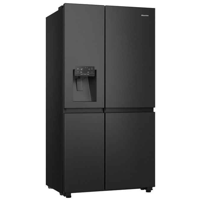 Hisense RS818N4TFE Frigorifero Americano Side by Side 632 L 179 cm Classe E 38 dB No Frost WiFi Dispenser Acqua e Ghiaccio colore Nero