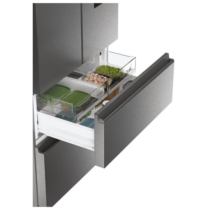 Haier HFW7819EWMP Cube 83 Serie 7 Frigorifero 4 Porte 537 L 192.5 cm Classe E 37 dB No Frost Wi-Fi colore Platino Acciaio Inox