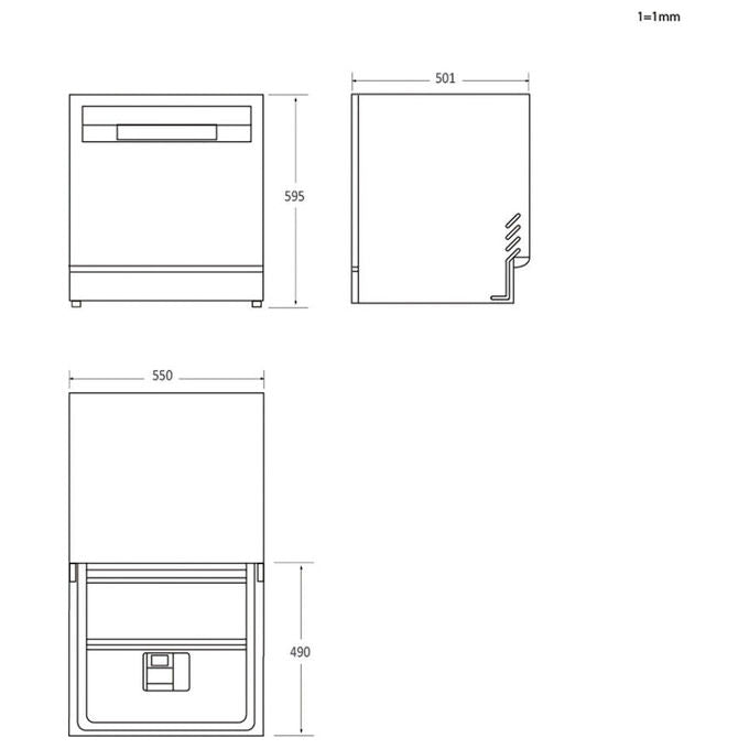 Candy CP 6E51LS Rapido Lavastoviglie Compatta 6 coperti Classe E 8 programmi 51 dB (44,3x55x50,1 cm) colore Silver