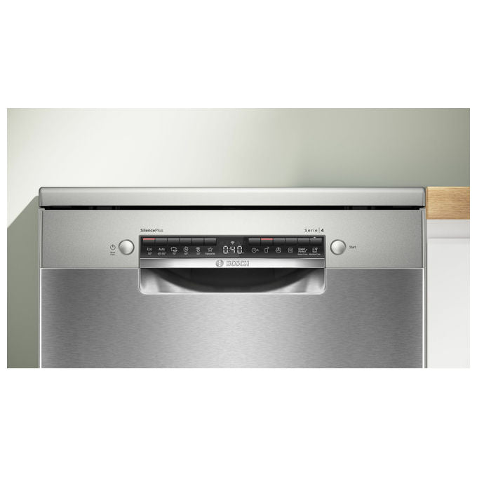 Bosch SMS4EMI06E Serie 4 Lavastoviglie Libera Installazione 14 coperti Classe B 42 dB EfficientDry Home Connect (85x60x60 cm) colore Inox