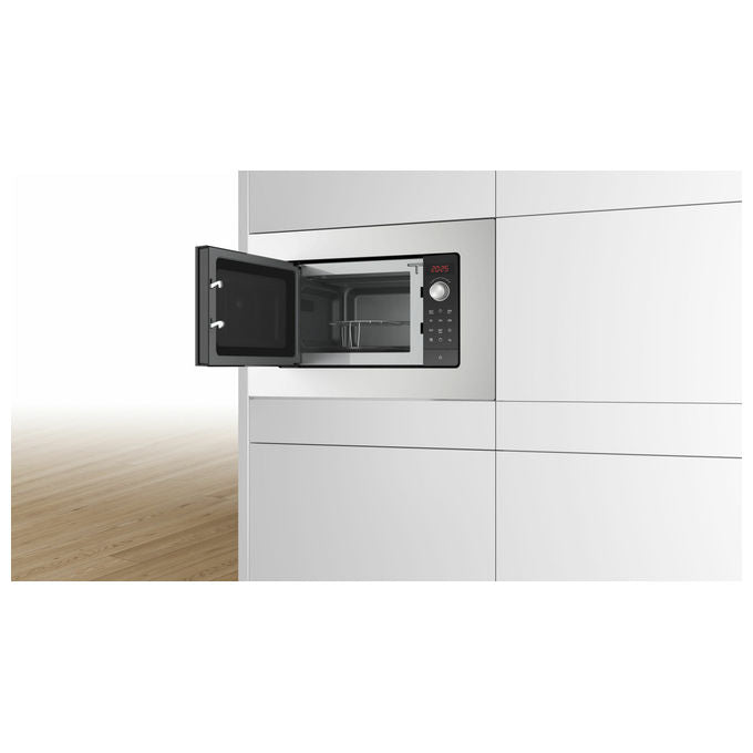 Bosch BEL623MS3 Serie 2 Forno a microonde da incasso con grill 20 L 800 W 5 livelli di potenza colore Acciaio Inox