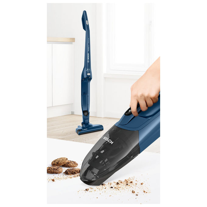 Bosch BBHF216 Serie 2 Aspirapolvere a Bastone 2 in 1 Ricaricabile Ciclonico Senza Sacco 14,4 V 36 min colore Blu
