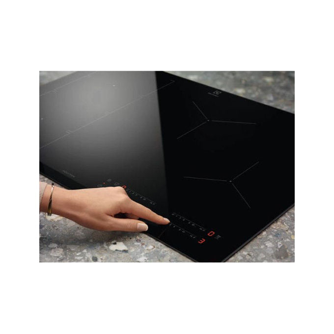 Electrolux CIL63443 Serie 600 Piano cottura a induzione 60 cm 4 zone Bridge Hob2Hood Slider Touch colore Nero