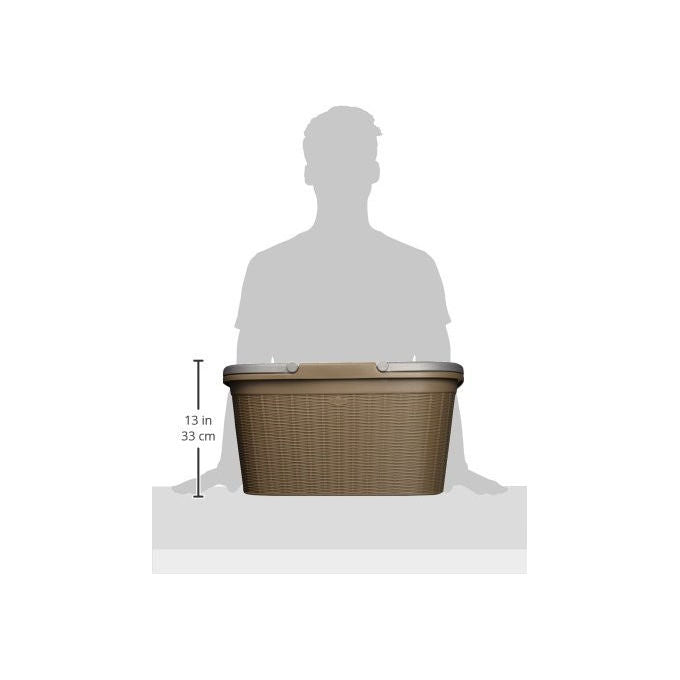 Stefanplast Cesta Elegance Rattan 58x38x28cm Ovale Bianco Plastica Contenitore Casa