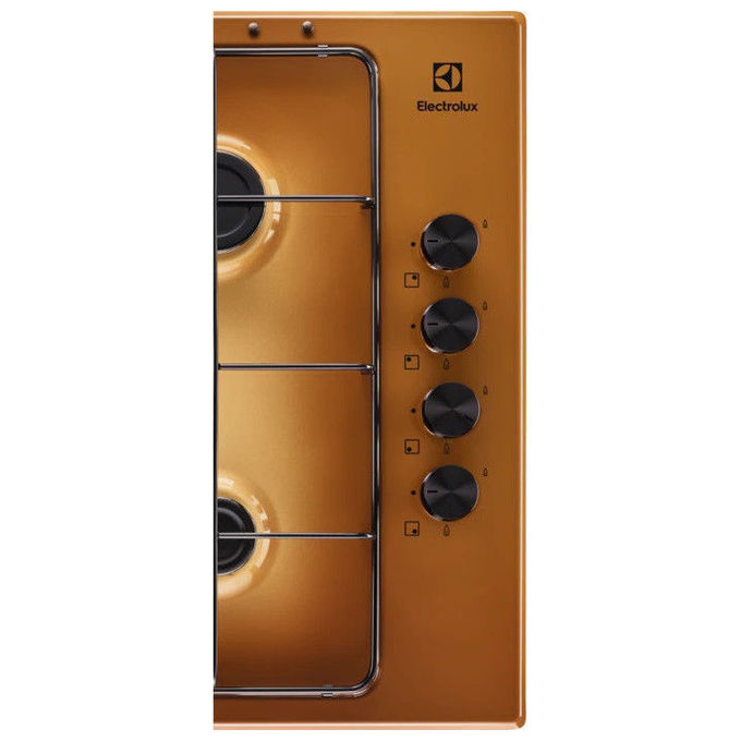 Electrolux KGS6404T Serie 300 Piano cottura Gas 60 cm 4 fuochi SicurGas accensione a manopola colore Terra di Francia