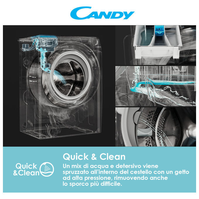 Candy EYT 1262DWE-1-S Lavatrice a Carica dall'Alto Easy 6 Kg 1200 Giri Classe D