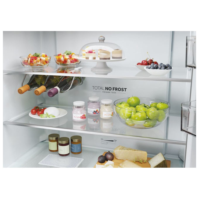 Haier HCR5919ENMP Cube 90 Serie 5 Frigorifero Americano 4 Porte 528 L 190 cm Classe E 38 dB Total No Frost colore Platino Inox