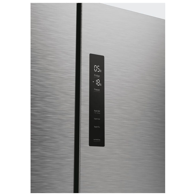 Haier HCR5919ENMP Cube 90 Serie 5 Frigorifero Americano 4 Porte 528 L 190 cm Classe E 38 dB Total No Frost colore Platino Inox