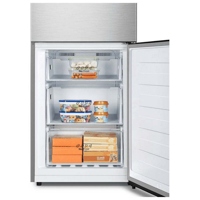 Hisense RB390N4CCD1 Frigorifero Combinato 304 L 186 cm Classe D 35 dB Total No Frost Multi Air Flow colore Inox