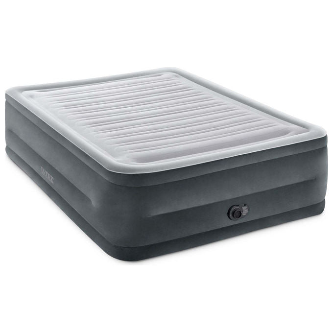 Intex Materasso Dura-Beam Comfort Plush Matrimoniale Grigio per Piscine e Campeggio