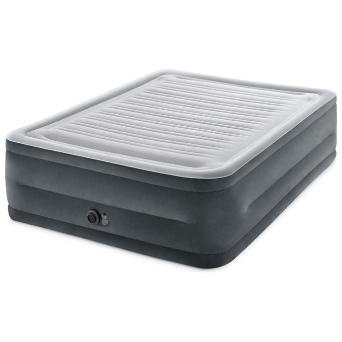 Intex Materasso Dura-Beam Comfort Plush Matrimoniale Grigio per Piscine e Campeggio