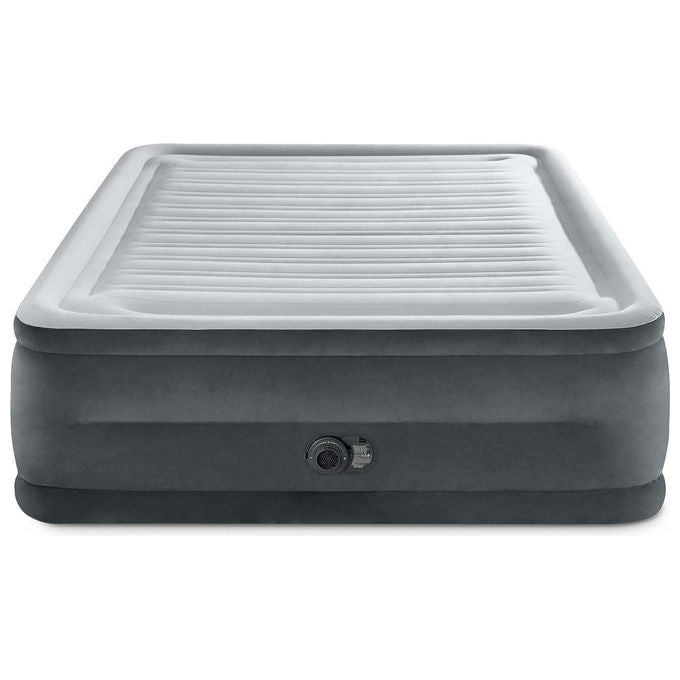 Intex Materasso Dura-Beam Comfort Plush Matrimoniale Grigio per Piscine e Campeggio