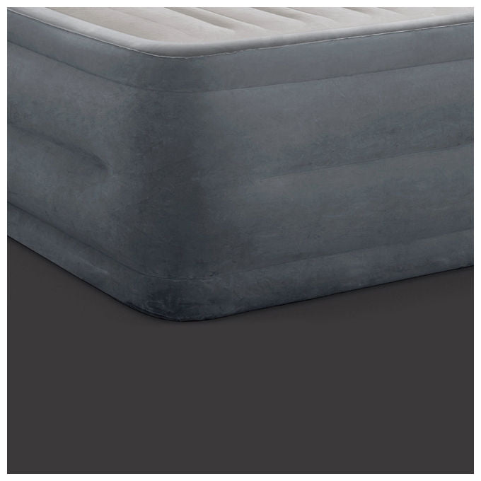 Intex Materasso Dura-Beam Comfort Plush Matrimoniale Grigio per Piscine e Campeggio