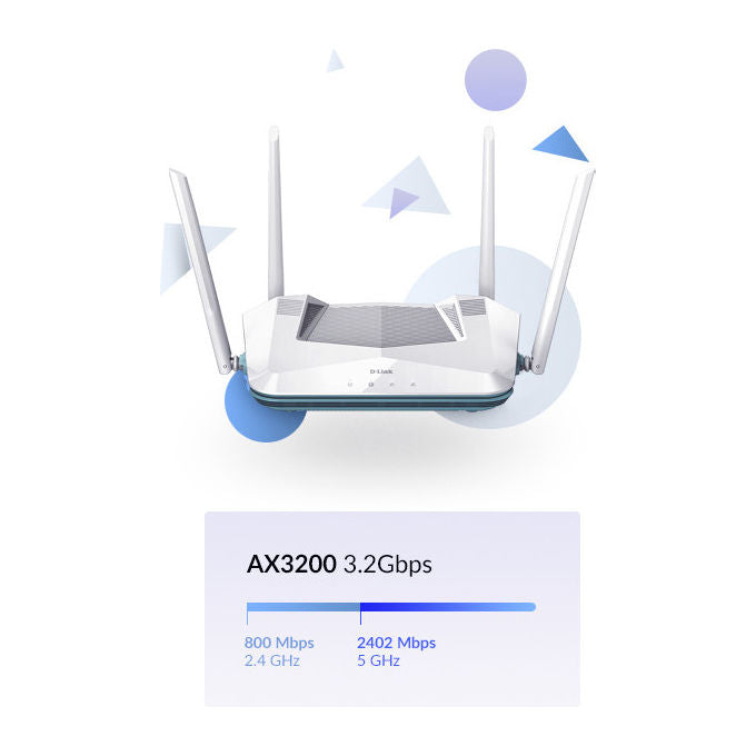 D-Link R32 Router Wireless Gigabit Wi-Fi 6 Dual-band 2.4-5GHz 2402Mbps Bianco