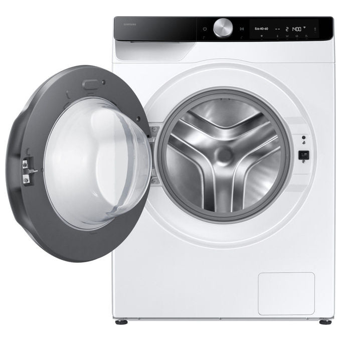 Samsung WW90DG6U85LKU3 AI Ecobubble Lavatrice Frontale 9 Kg 1400 rpm Classe A Wi-Fi Ecodosatore Vapore (85x60x55 cm) colore Bianco