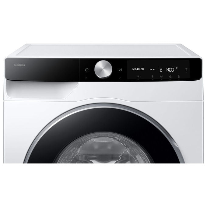 Samsung WW90DG6U85LKU3 AI Ecobubble Lavatrice Frontale 9 Kg 1400 rpm Classe A Wi-Fi Ecodosatore Vapore (85x60x55 cm) colore Bianco