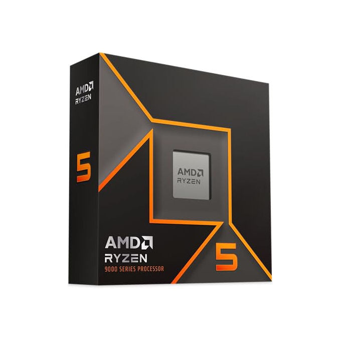 AMD 9600X Ryzen 5 Processore CPU 6 Core 12 Thread 3.9GHz 5.4GHz Boost Zen 5 4nm Socket AM5 DDR5 38MB Cache 65W Box